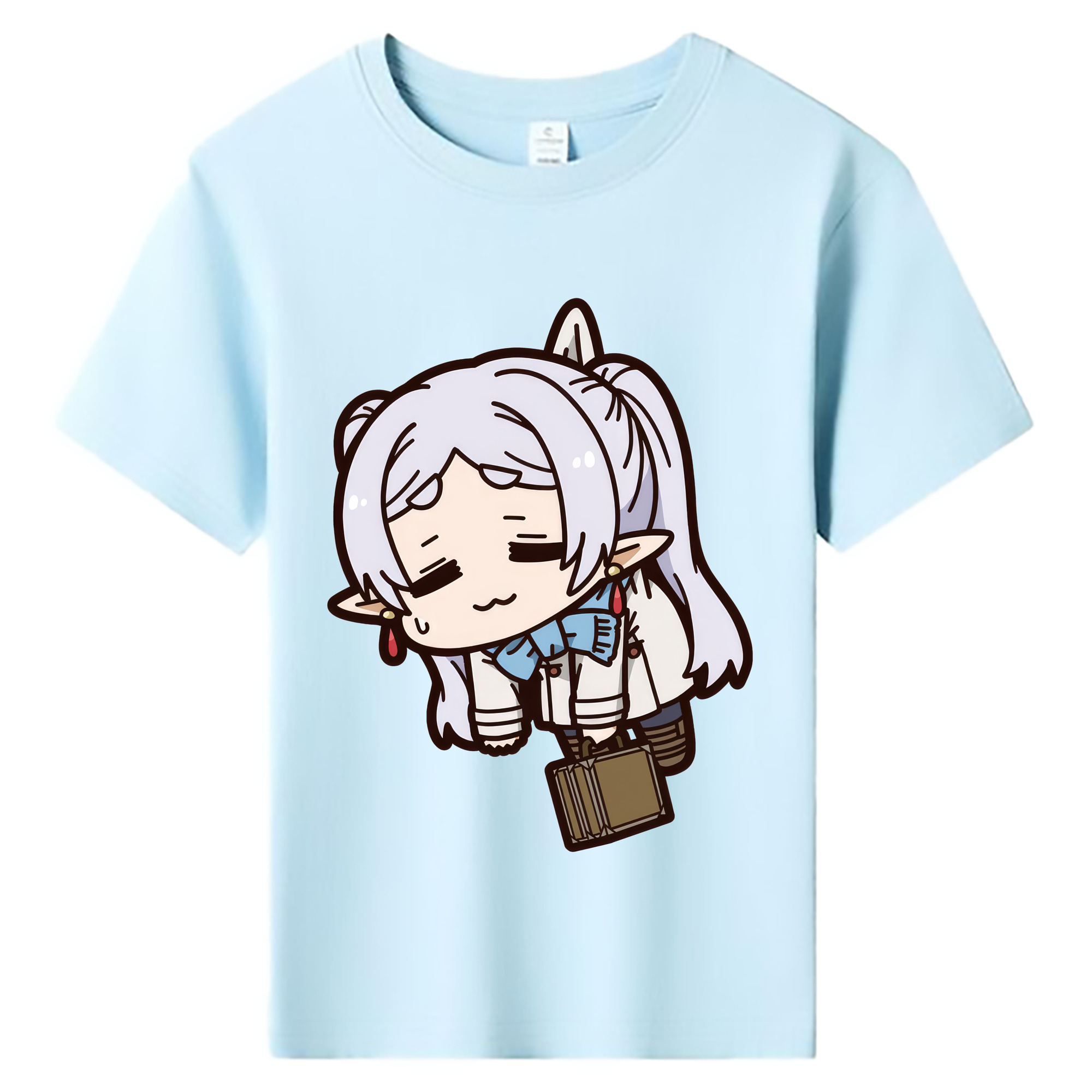 （画像用） 葬送のフリーレン Frieren 綿100％キッズTシャツ（フロントプリント）